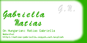 gabriella matias business card